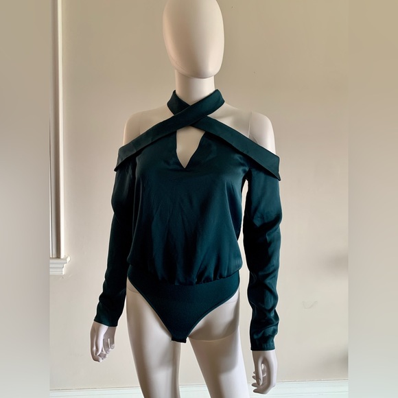 Marciano Calie Long-Sleeved Bodysuit in Forest Green - Picture 2 of 9